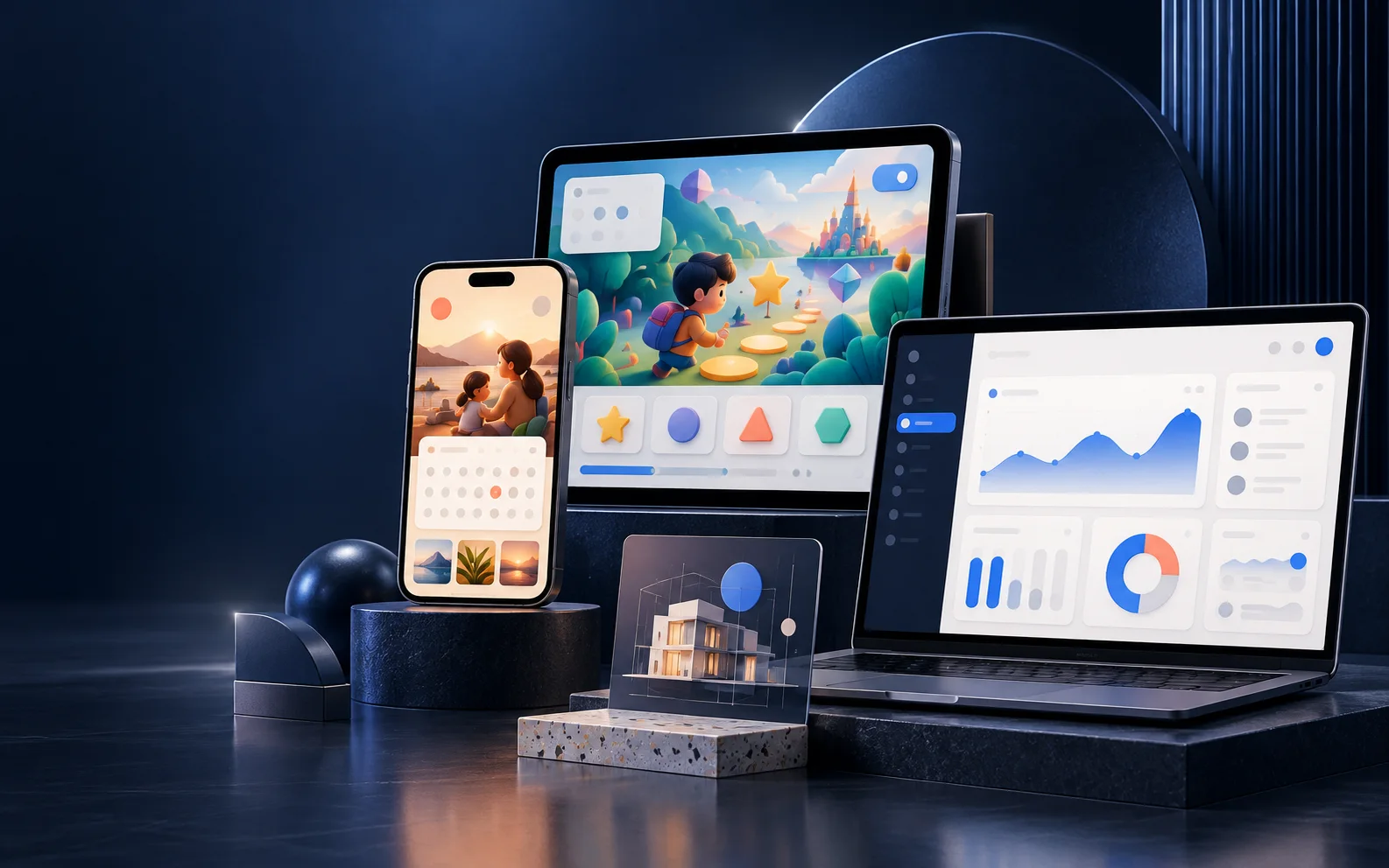 Selected VietProHub work presented across mobile and desktop products